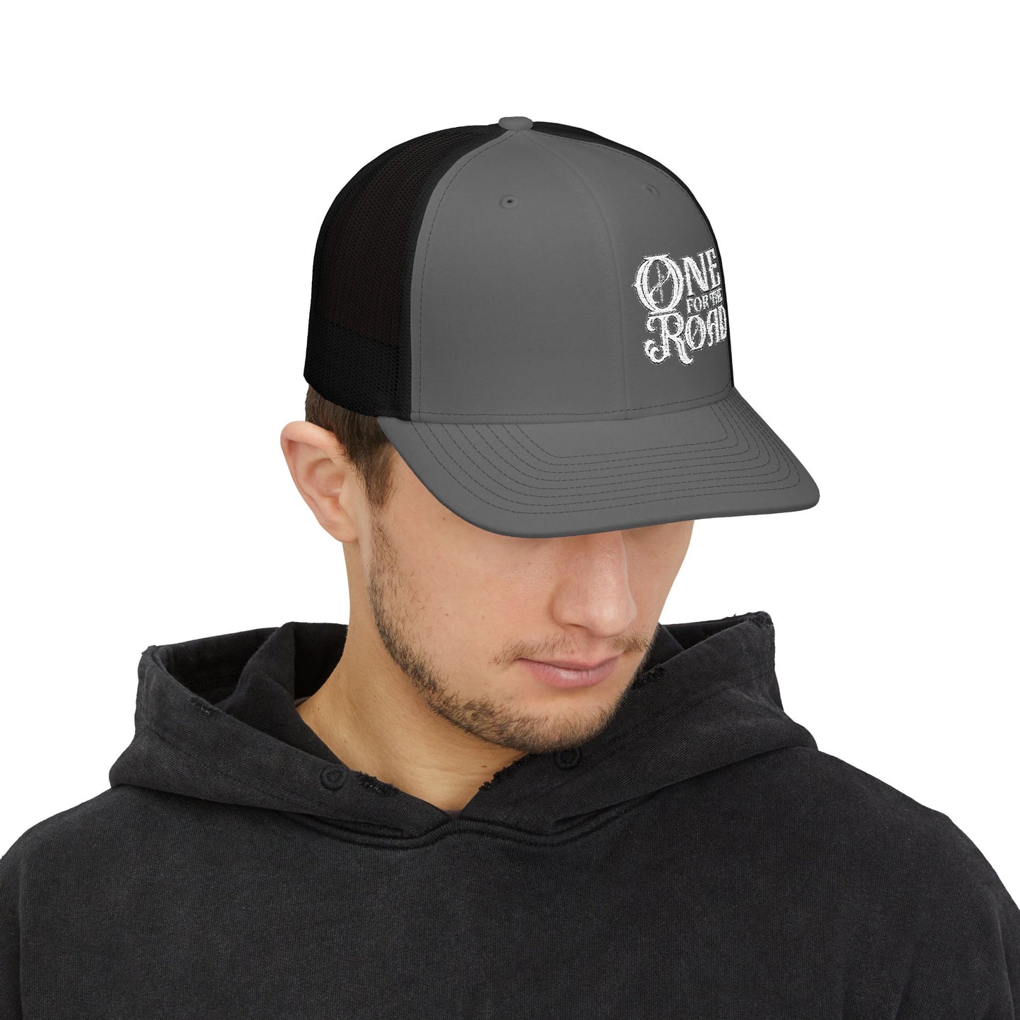 One for the Road Trucker Cap - Embroidered Snapback Mesh Hat