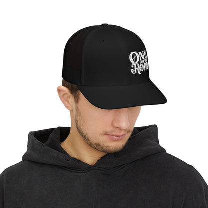 One for the Road Trucker Cap - Embroidered Snapback Mesh Hat