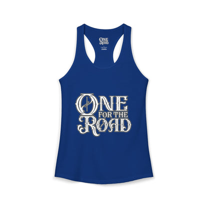 One For The Road Logo Razorback Tank - Womans
