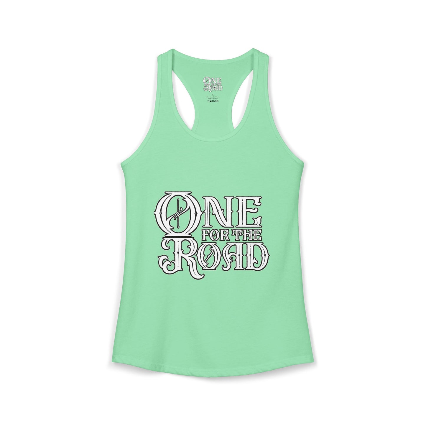 One For The Road Logo Razorback Tank - Womans