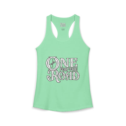 One For The Road Logo Razorback Tank - Womans