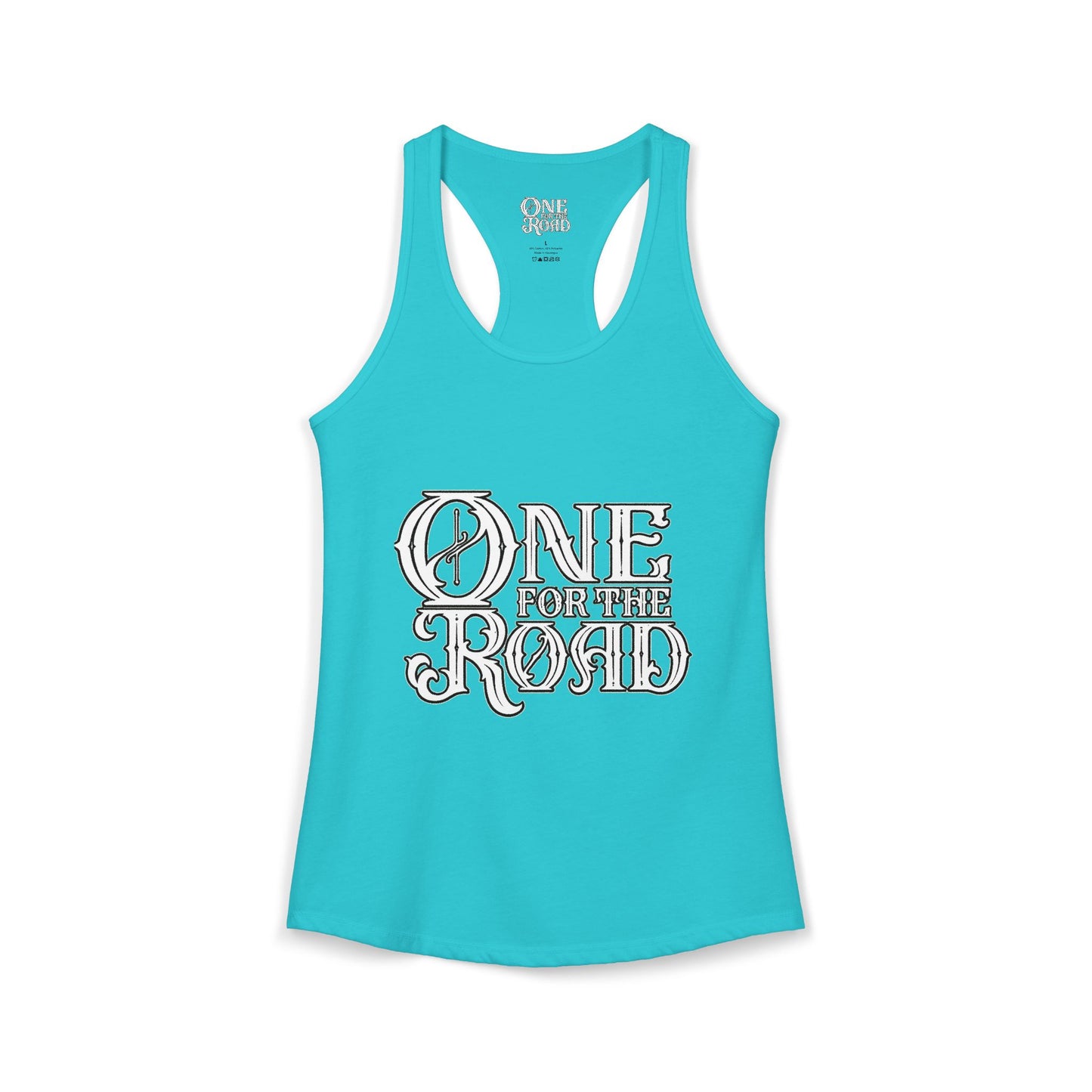 One For The Road Logo Razorback Tank - Womans