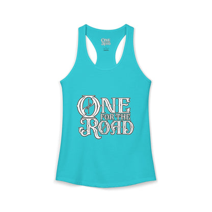 One For The Road Logo Razorback Tank - Womans