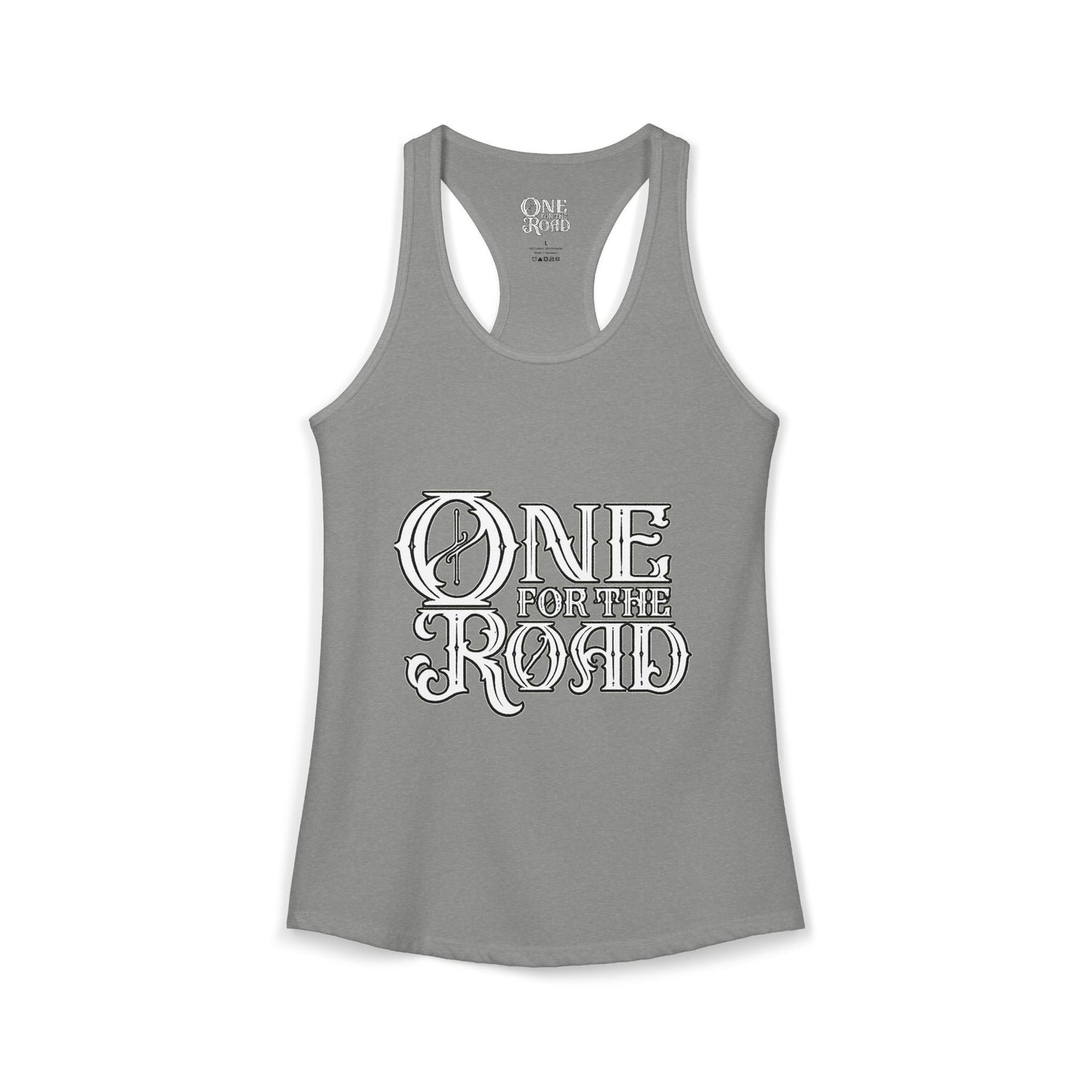 One For The Road Logo Razorback Tank - Womans