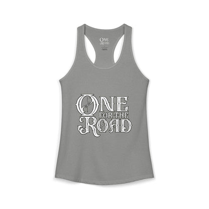 One For The Road Logo Razorback Tank - Womans
