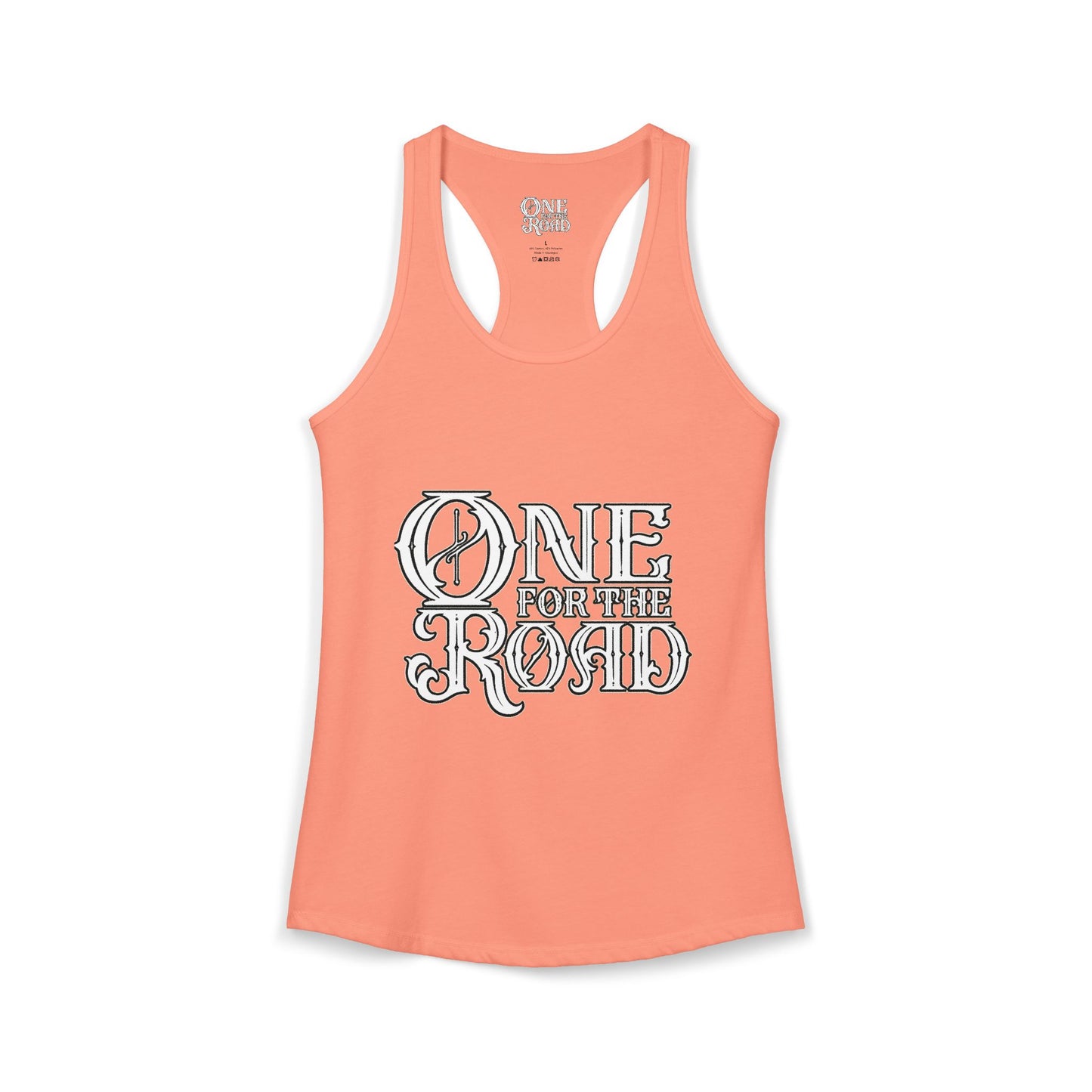 One For The Road Logo Razorback Tank - Womans