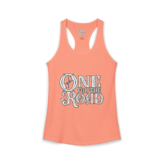 One For The Road Logo Razorback Tank - Womans