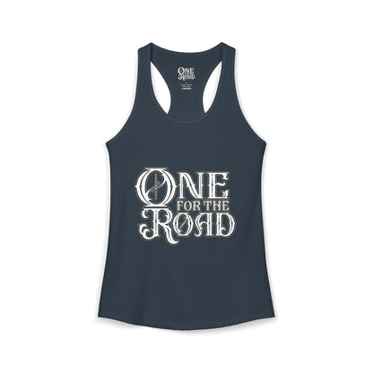 One For The Road Logo Razorback Tank - Womans