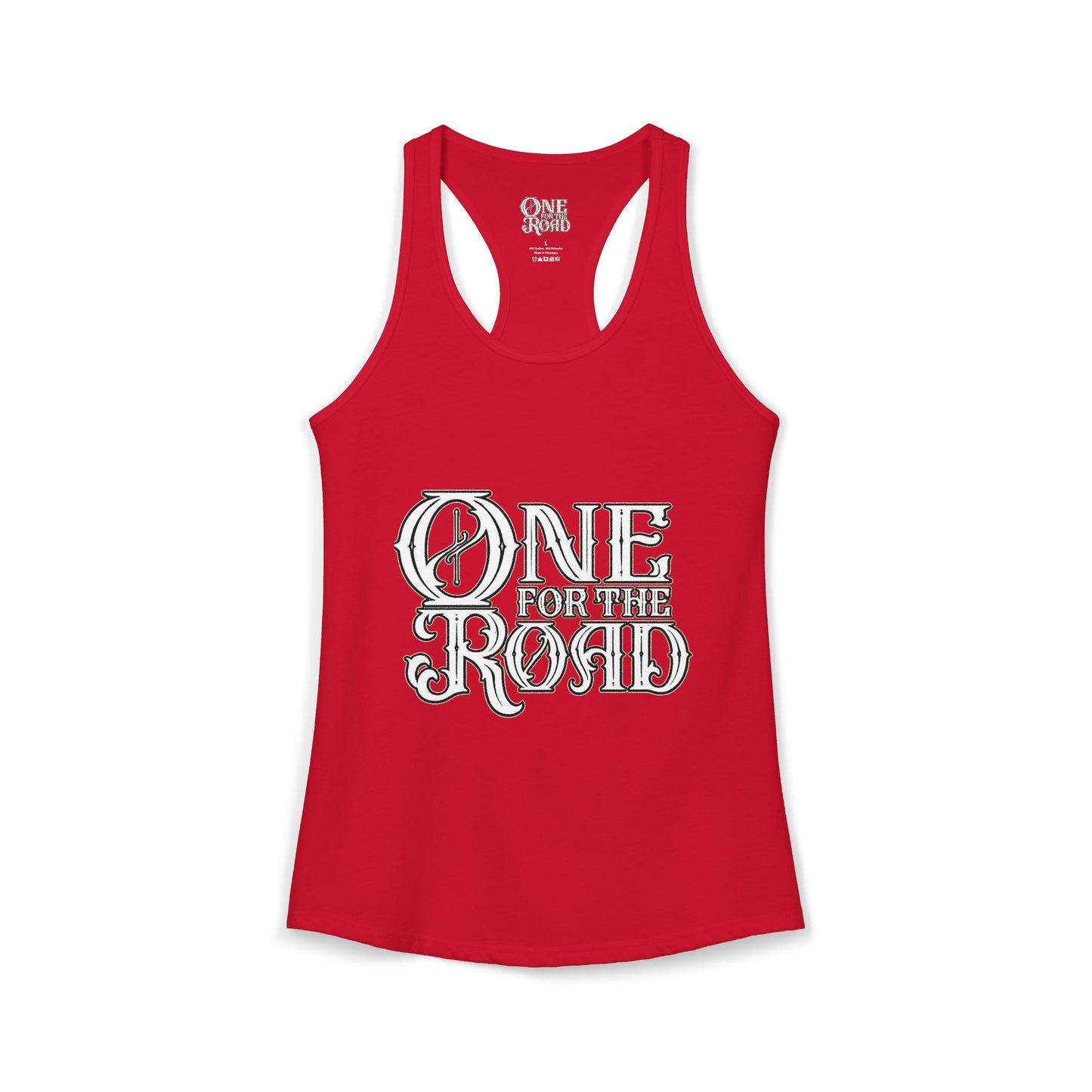 One For The Road Logo Razorback Tank - Womans