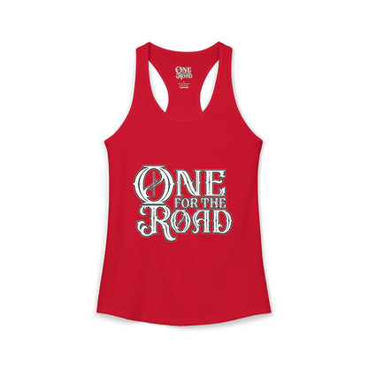 One For The Road Logo Razorback Tank - Womans