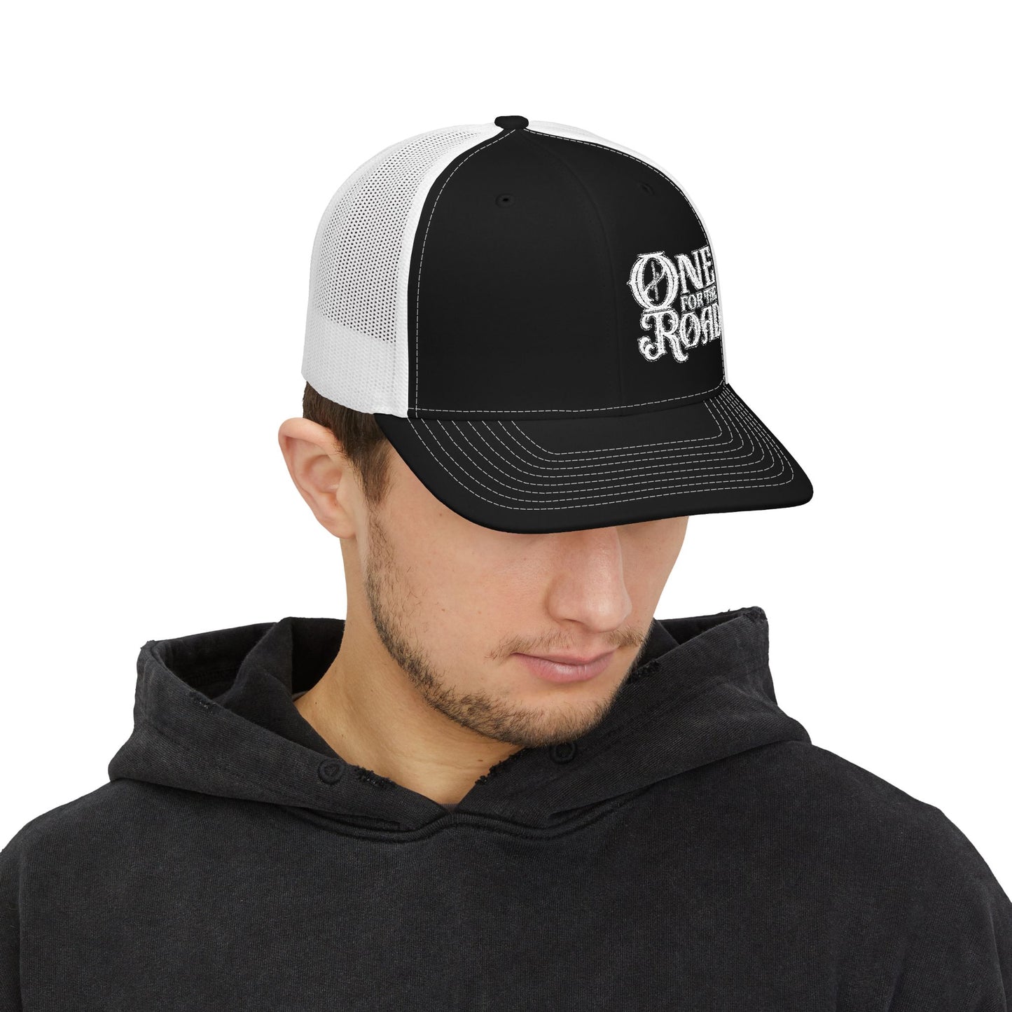 One for the Road Trucker Cap - Embroidered Snapback Mesh Hat
