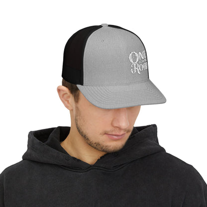 One for the Road Trucker Cap - Embroidered Snapback Mesh Hat