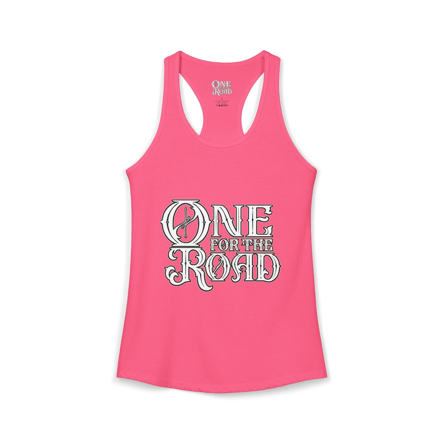 One For The Road Logo Razorback Tank - Womans