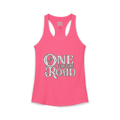 One For The Road Logo Razorback Tank - Womans