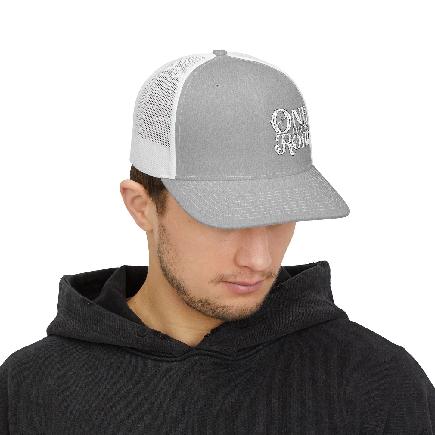 One for the Road Trucker Cap - Embroidered Snapback Mesh Hat