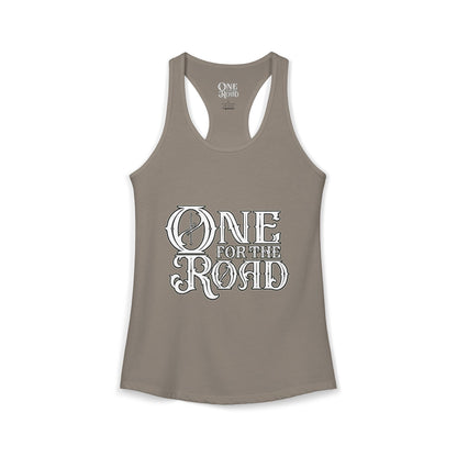 One For The Road Logo Razorback Tank - Womans