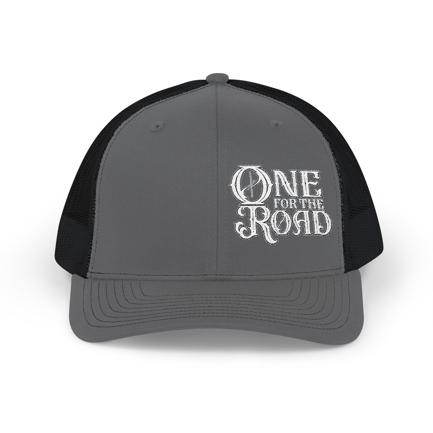 One for the Road Trucker Cap - Embroidered Snapback Mesh Hat