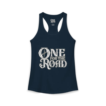 One For The Road Logo Razorback Tank - Womans