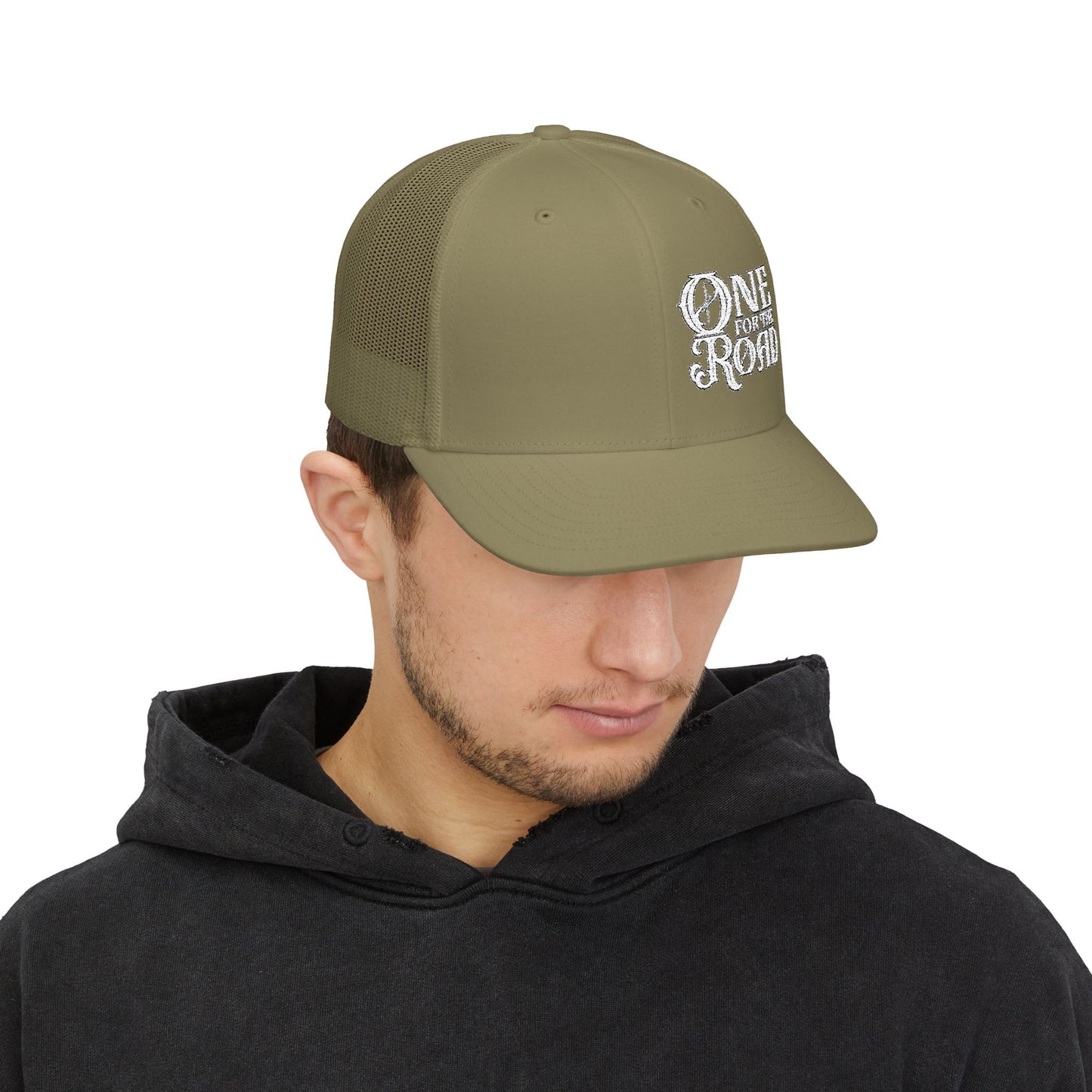 One for the Road Trucker Cap - Embroidered Snapback Mesh Hat