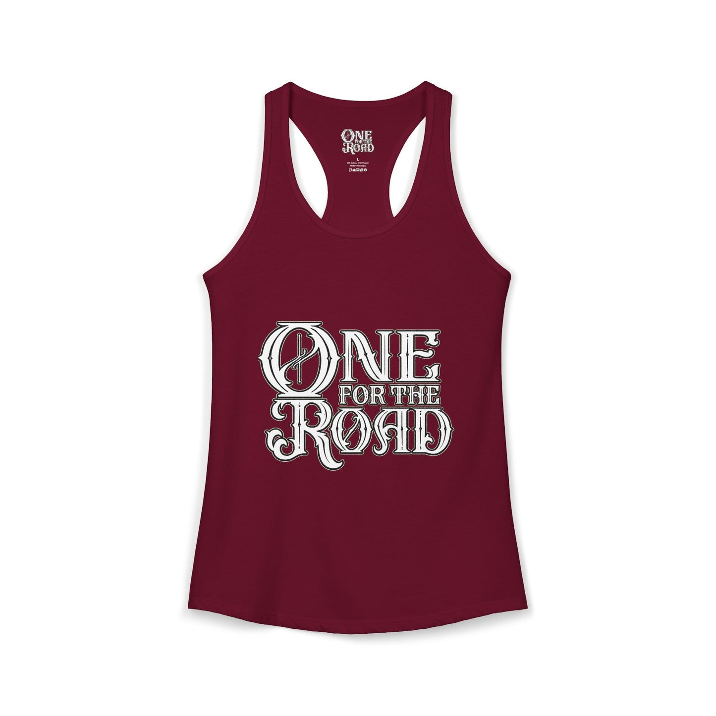 One For The Road Logo Razorback Tank - Womans