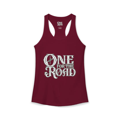 One For The Road Logo Razorback Tank - Womans