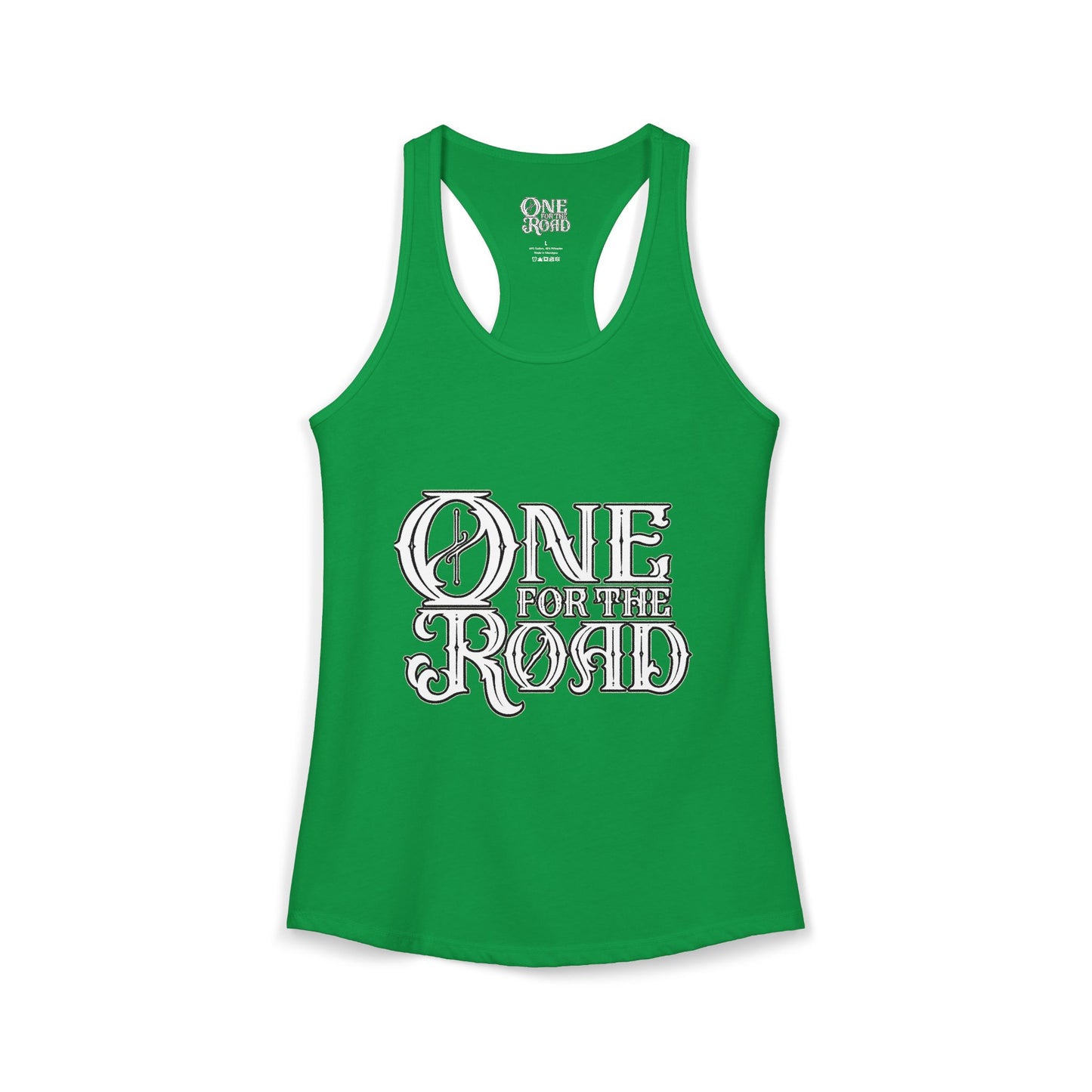 One For The Road Logo Razorback Tank - Womans