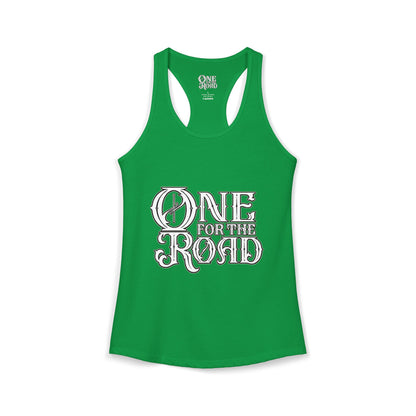 One For The Road Logo Razorback Tank - Womans