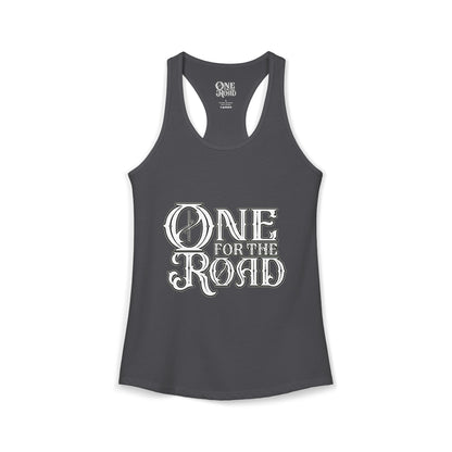 One For The Road Logo Razorback Tank - Womans