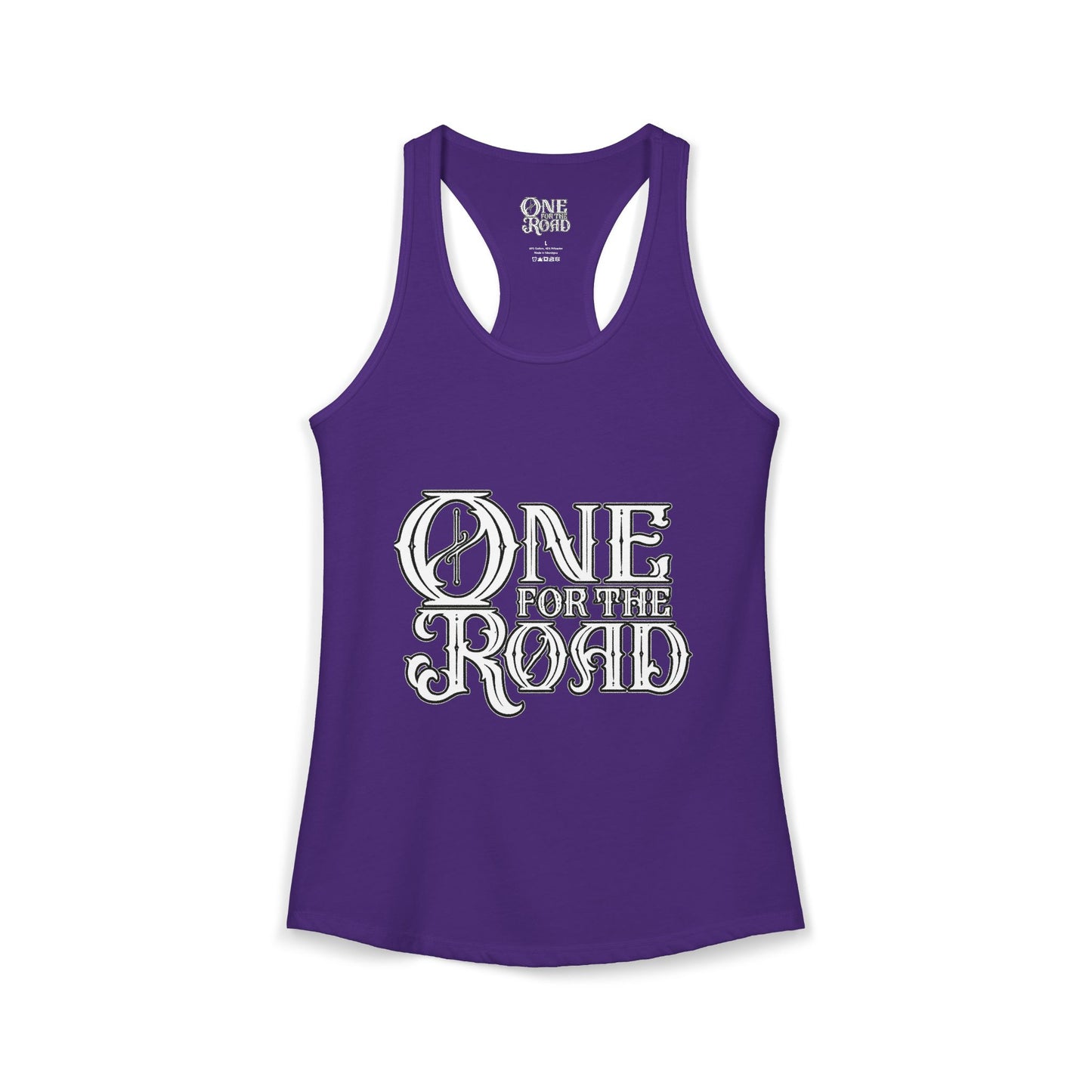 One For The Road Logo Razorback Tank - Womans