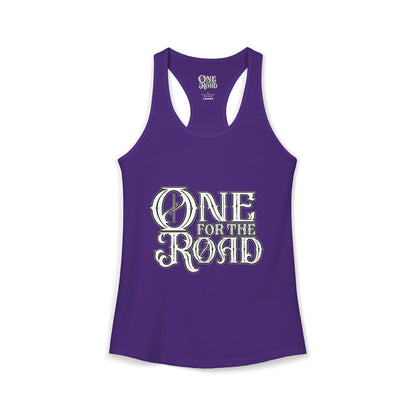 One For The Road Logo Razorback Tank - Womans