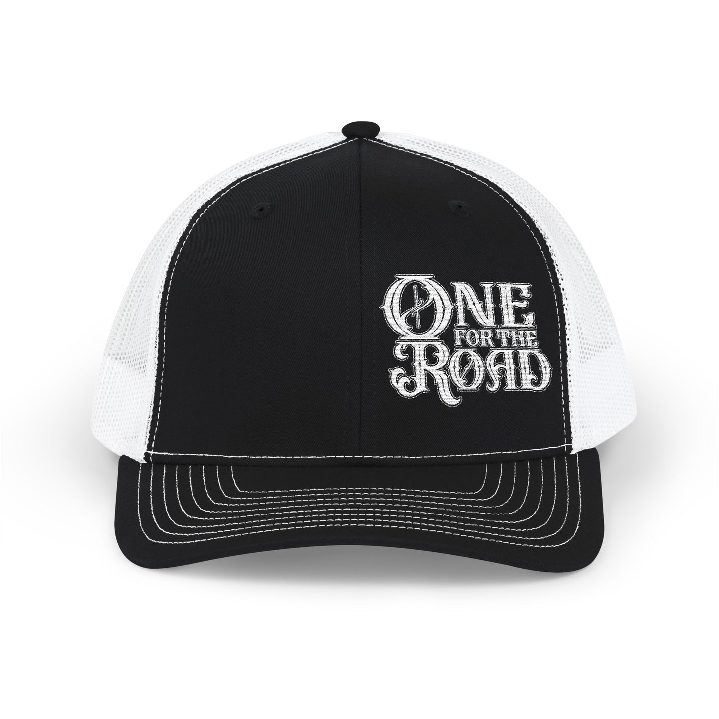 One for the Road Trucker Cap - Embroidered Snapback Mesh Hat